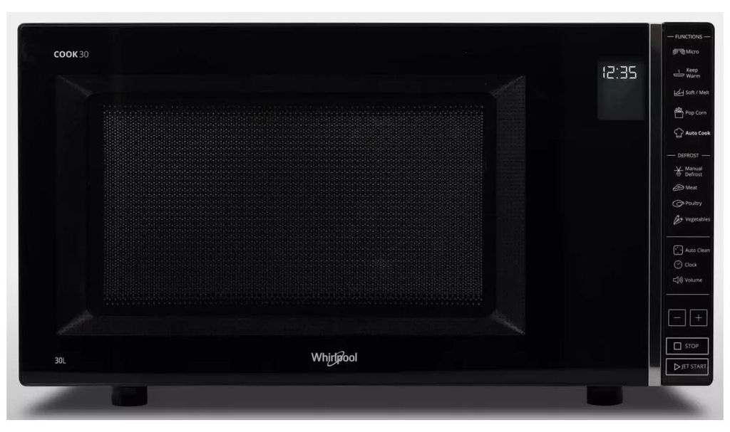 Micro ondes solo 30l 900w noir - Whirlpool - MWP301B - Image du produit 
