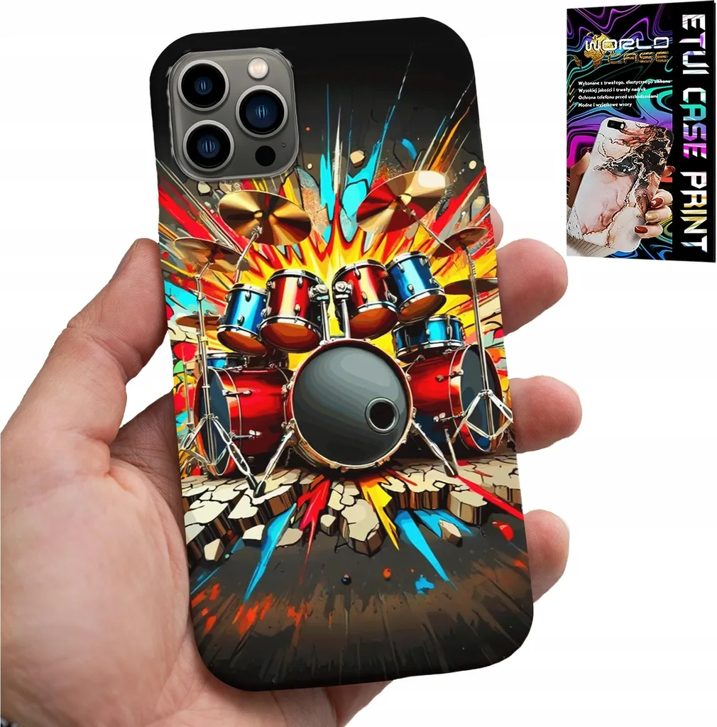 Custodia iPhone 11 Pro Max Rock Drums - Cover Rock & Roll Foil