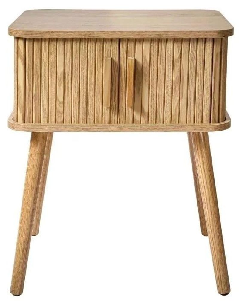 CALICOSY - Table de Chevet Vintage 2 Portes Coulissantes Image du produit 