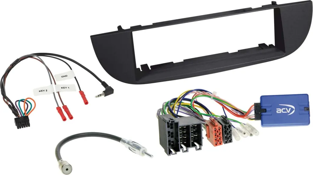 Montaggio Autoradio 1-DIN Fiat 500 con Can-bus e Antenna Fakra