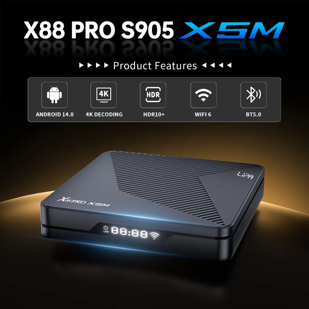 Décodeur 8K Lipa X88 Pro Android 14 S905X5 avec Google Assistant - 6