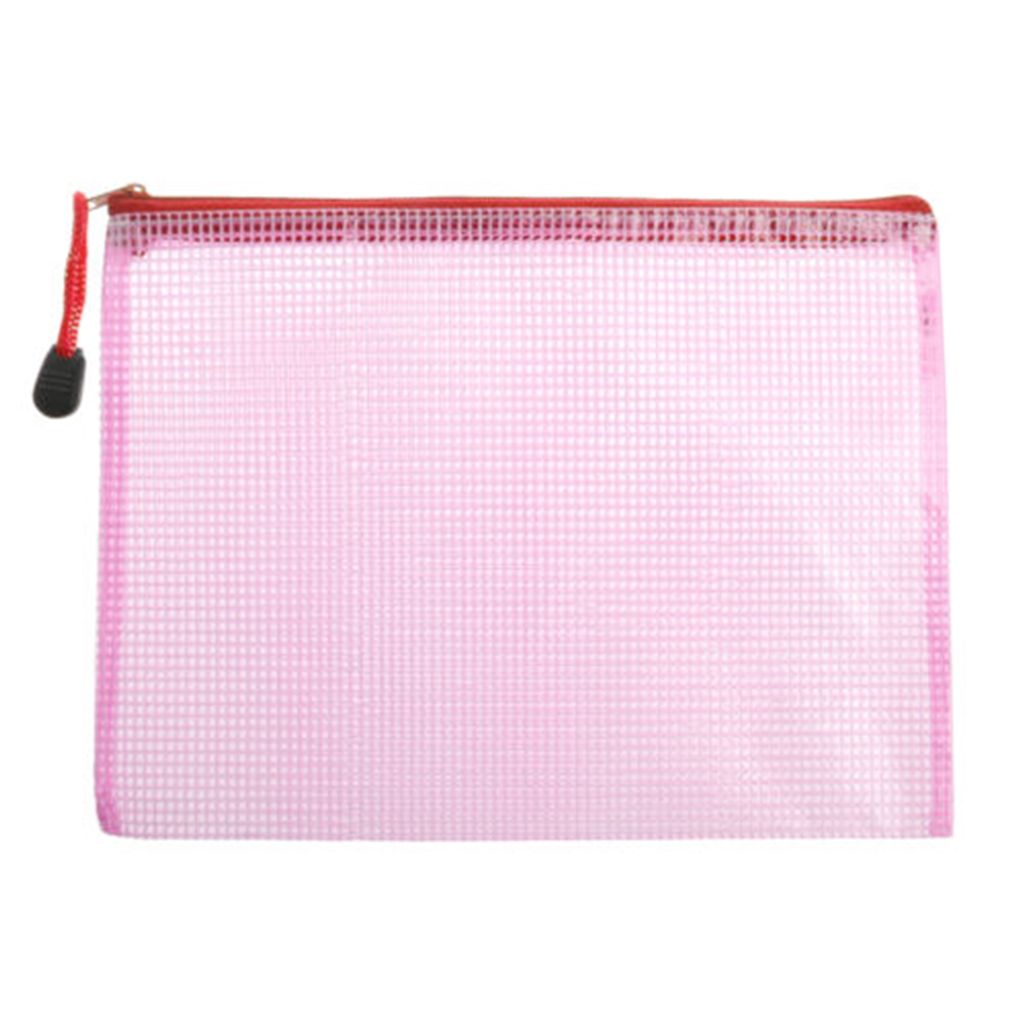 Dokumenttasche A4 Reißverschluss Datei Taschenlagerstorage Office School Versorgung wasserdichtes Gehäuse-Rot