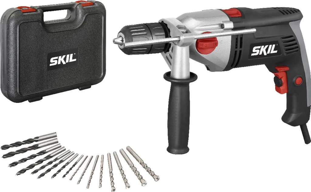 Perceuse filaire à percussion 900W SKIL avec set d'accessoires complet