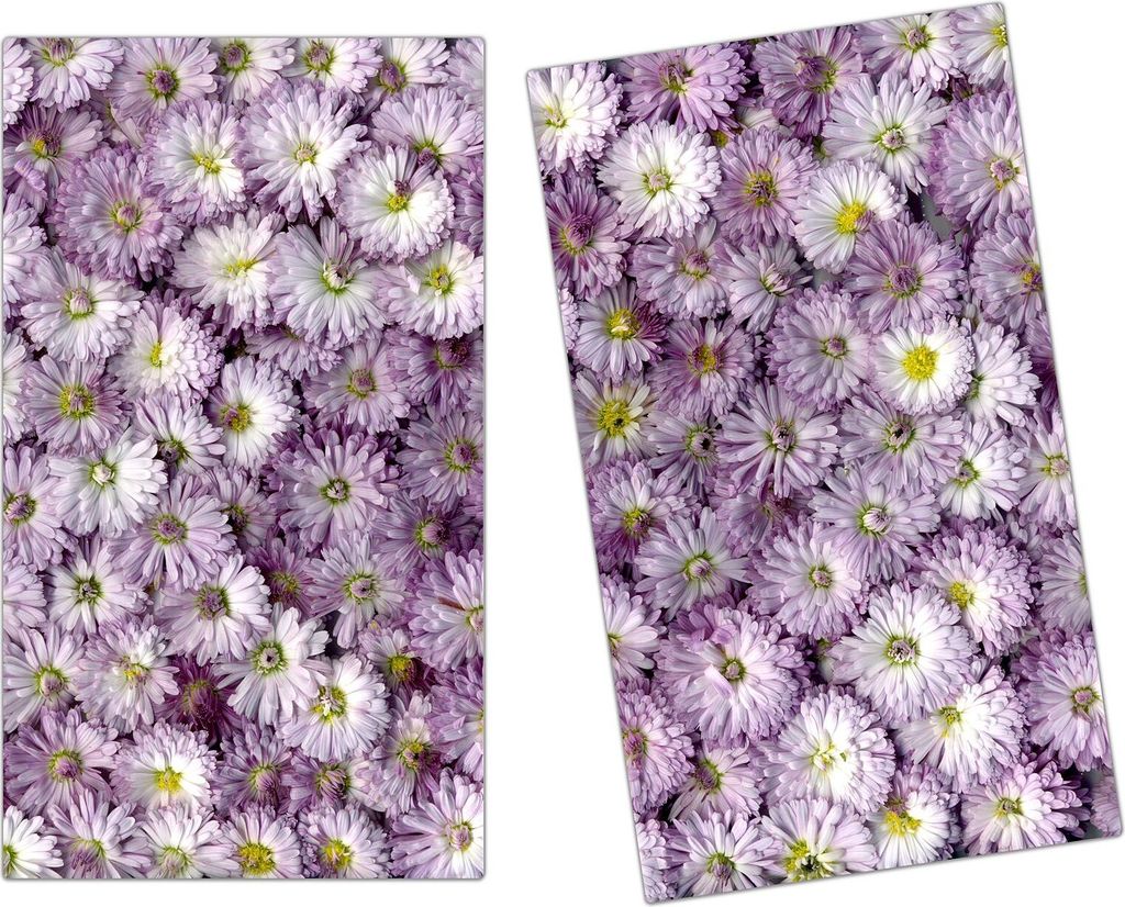 Spritzschutz Herdabdeckplatte Schneidebrett aus Glas Magentameer 2-Teilig (60x52cm)