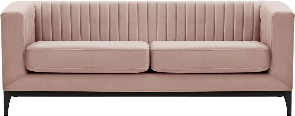 Dreisitzer-Sofa Slender Wood-Velluto 14-black