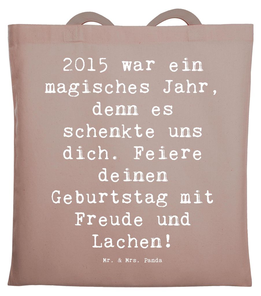 Mr. & Mrs. Panda Beutel Spruch 2015 Geburtstag - Braun Produktbild 