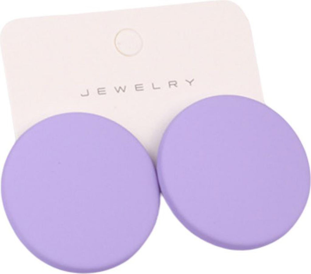 1 Paar Ohrstecker, Bonbonfarben, geometrisch, Sprühfarbe, Piercing, schlicht, für Damen und Mädchen, große runde Ohrstecker, Modeschmuck, Gesch...