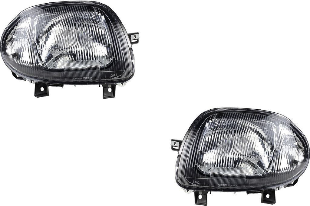 Johns, Scheinwerfer Halogen passend für Renault Clio BB BC CB 98-01 H4 Set Links Rechts 7701045168 260603338R 7701045995 7701045169 260104030R 770...