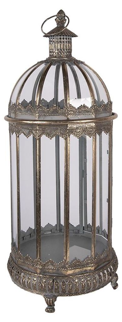 Clayre & Eef Laterne Ø 28x69 cm Braun Metall Produktbild 