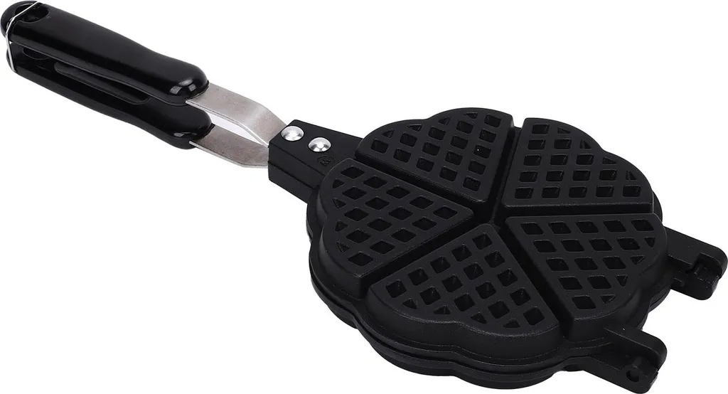 Poêle à gaufres cœur en aluminium pour 5 mini-gaufres sur cuisinière