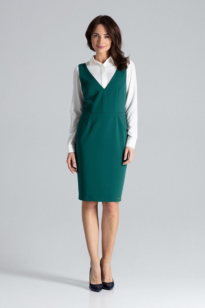 Lenitif Midikleid für Frauen Toai grün XL