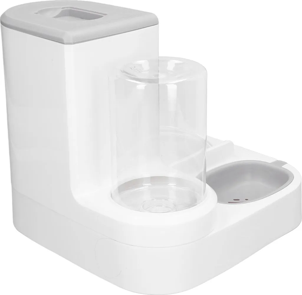 Kit d'abreuvement et distributeur croquettes multifonctionnel gris - 4