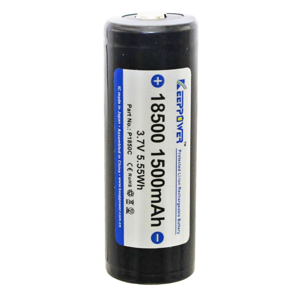 Keeppower 18500 Li-Ion Akku 1500mAh, 3,7V Li-Ion-Akku Produktbild 