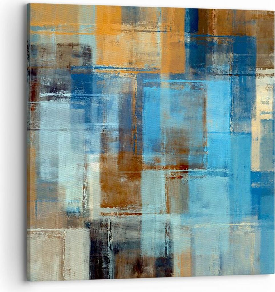 Bild auf Leinwand - Leinwandbild - Abstraktion modern - 70x70cm - Wand Bild - Wanddeko - Wandbilder - Leinwanddruck - Bilder - Kunstdruck - Wanddek...