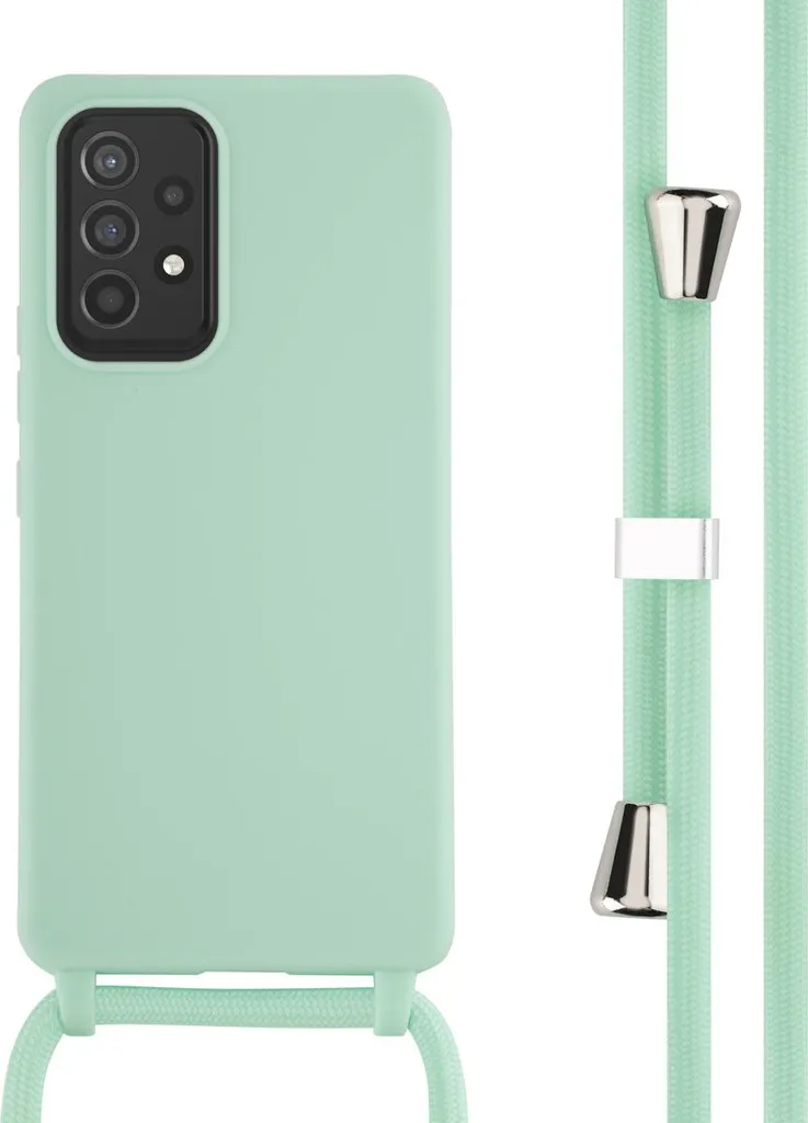 Cover iMoshion Silicone Samsung A53 Verde Menta con Laccetto Regolabile