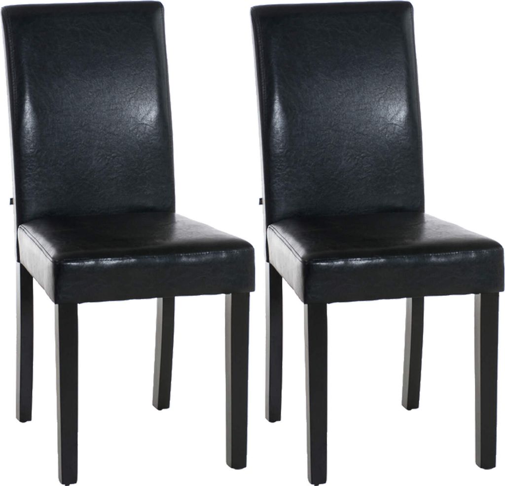 2er Set Esszimmerstuhl HLO-CP20 schwarz schwarz