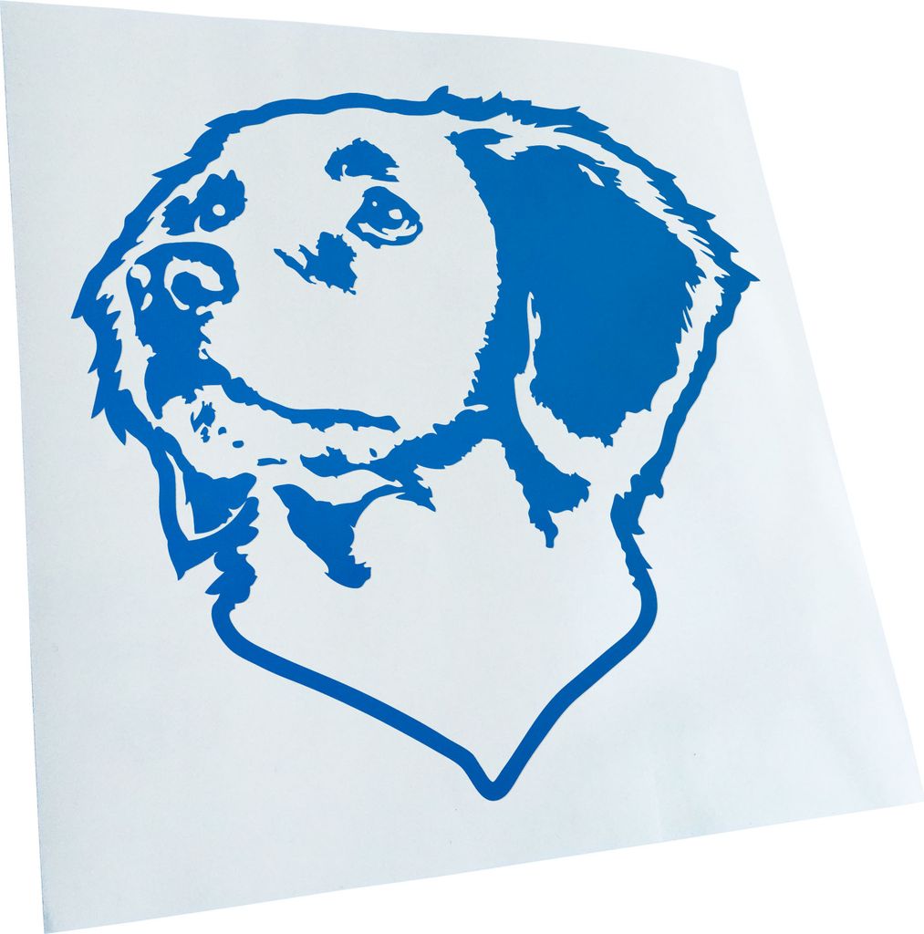 Kiwistar - Autoaufkleber - Brittany Hund - Blau - 50x45cm - Aufkleber für Auto, Laptop, Fahrrad, LKW, Motorrad Mehrfarbig JDM Decal Racing