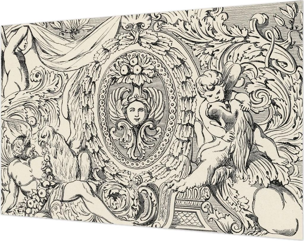 Wandtapete - Dekorative Tapete für Wohnzimmer- Tapetenfolie für Wanddekoration - 104x70 cm - Eine Fülle von Ornamenten