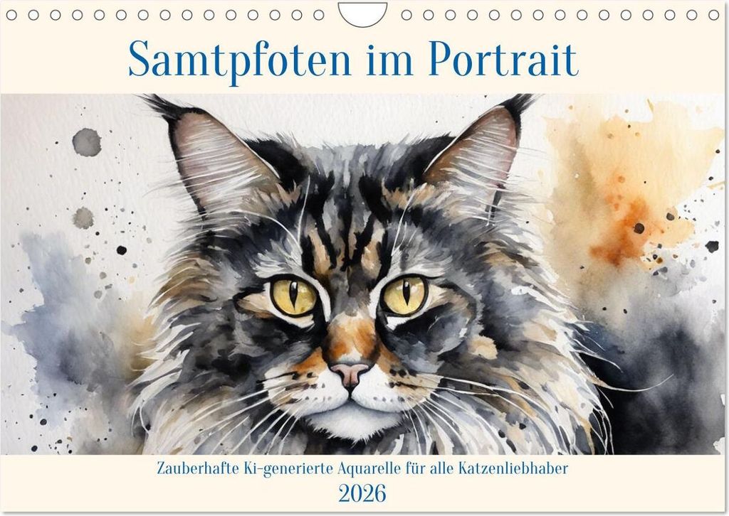 Samtpfoten im Portrait (Wandkalender 2026 DIN A4 quer), CALVENDO Monatskalender