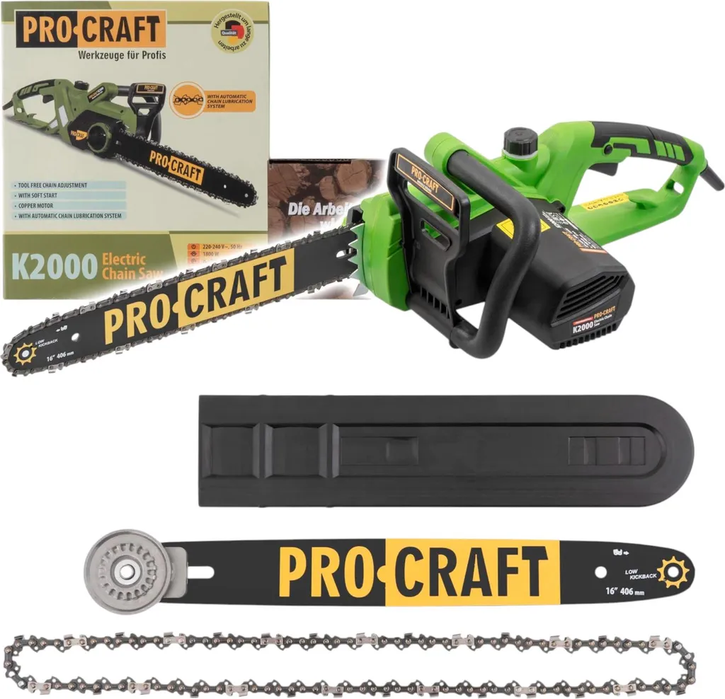 Motosega Procraft K2000 1800 Watt | Taglio Facile e Sicuro 40cm