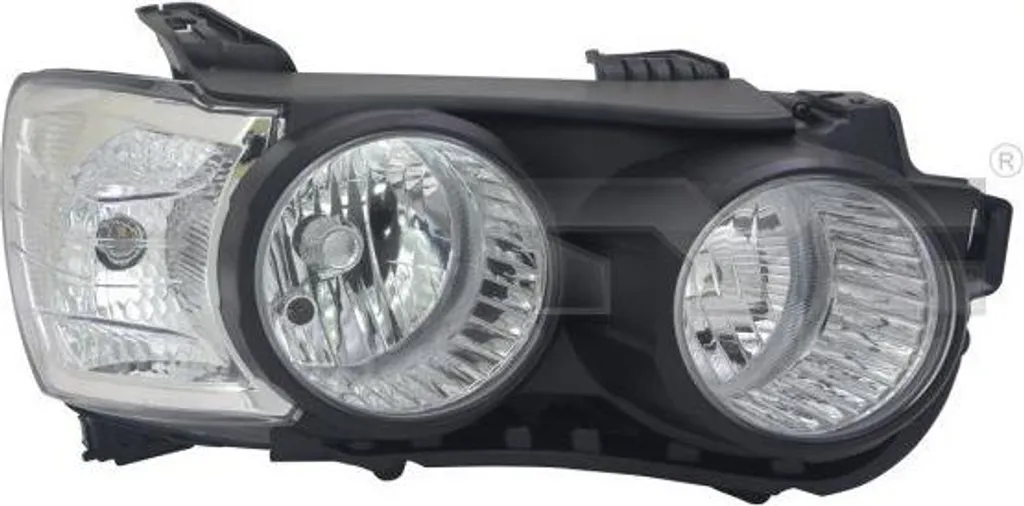 Faro Anteriore SX Aveo T300 TYC 20-12774-15-9 - Ricambio Nero H7/H1