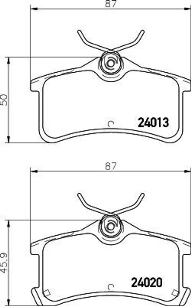 Plaquettes de frein Hella anti-bruit pour Toyota 0446602010 Avensis T22
