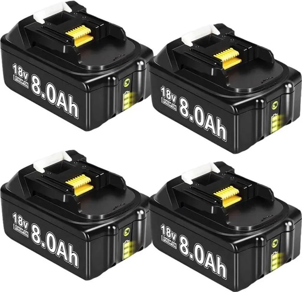 Batterie Li-Ion 18V 8000mAh Haute Capacité 4STK 8.0Ah pour Outillage