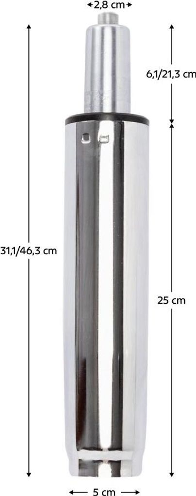 Kondela Gasdruckfeder Kolben Typ 6 46,3 cm - Chrom