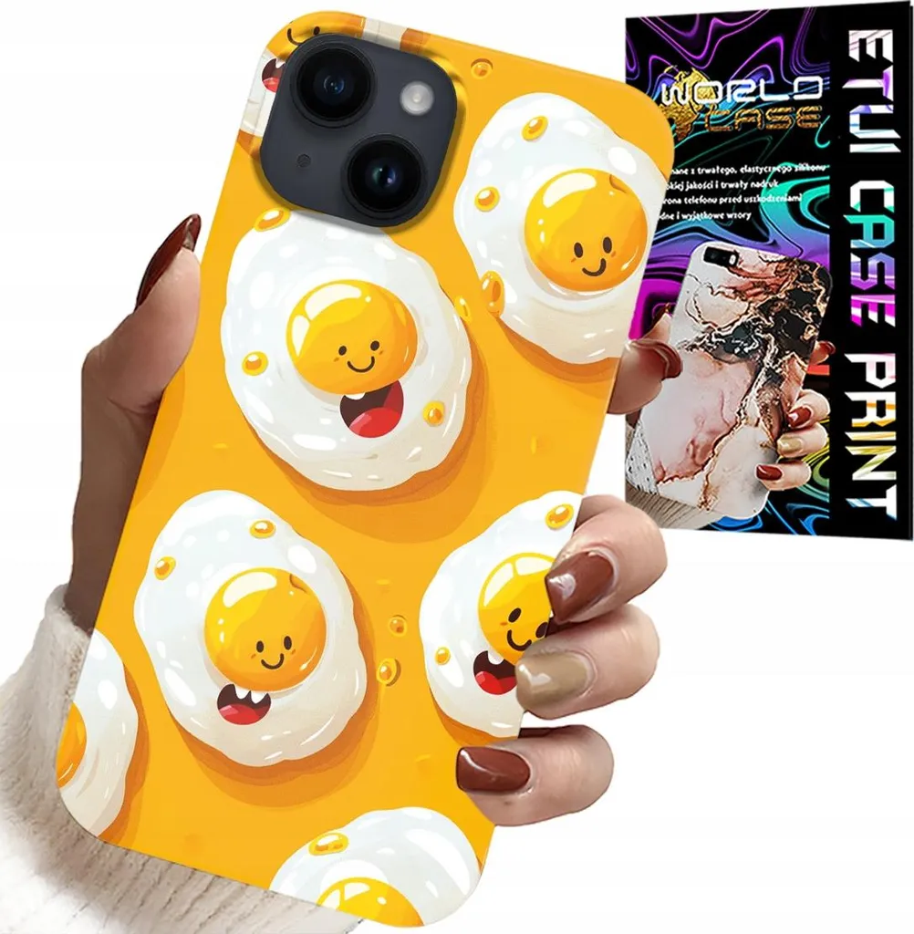 Custodia iPhone 14 Plus Uova Sorridenti + Pellicola Vetro 9H | Protezione