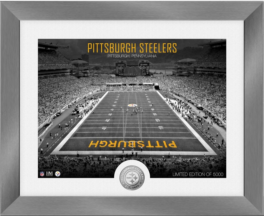 Pittsburgh Steelers NFL Stadion Silber Coin Bild 40x33cm