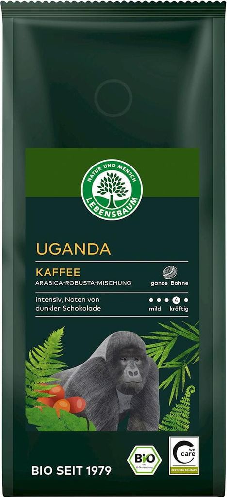 KAWA ZIARNISTA ARABICA/ROBUSTA UGANDA 250 g - LEBENSBAUM