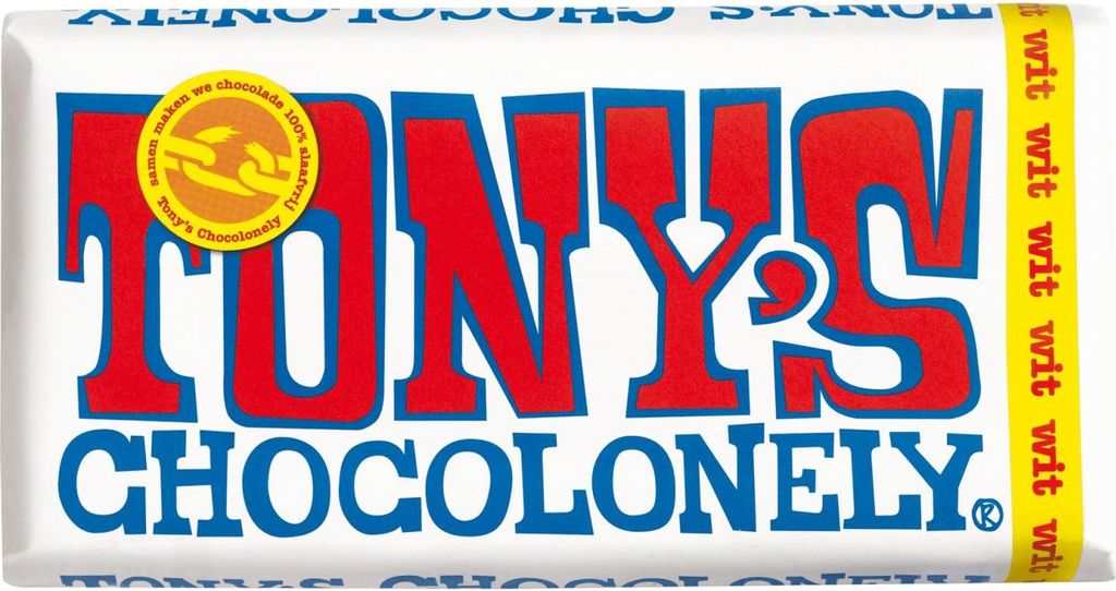 Tony's Chocolonely - Schokolade Tony Chocolonely White Bar 180gr | Stück A 180 Gramm | 15 Stücke