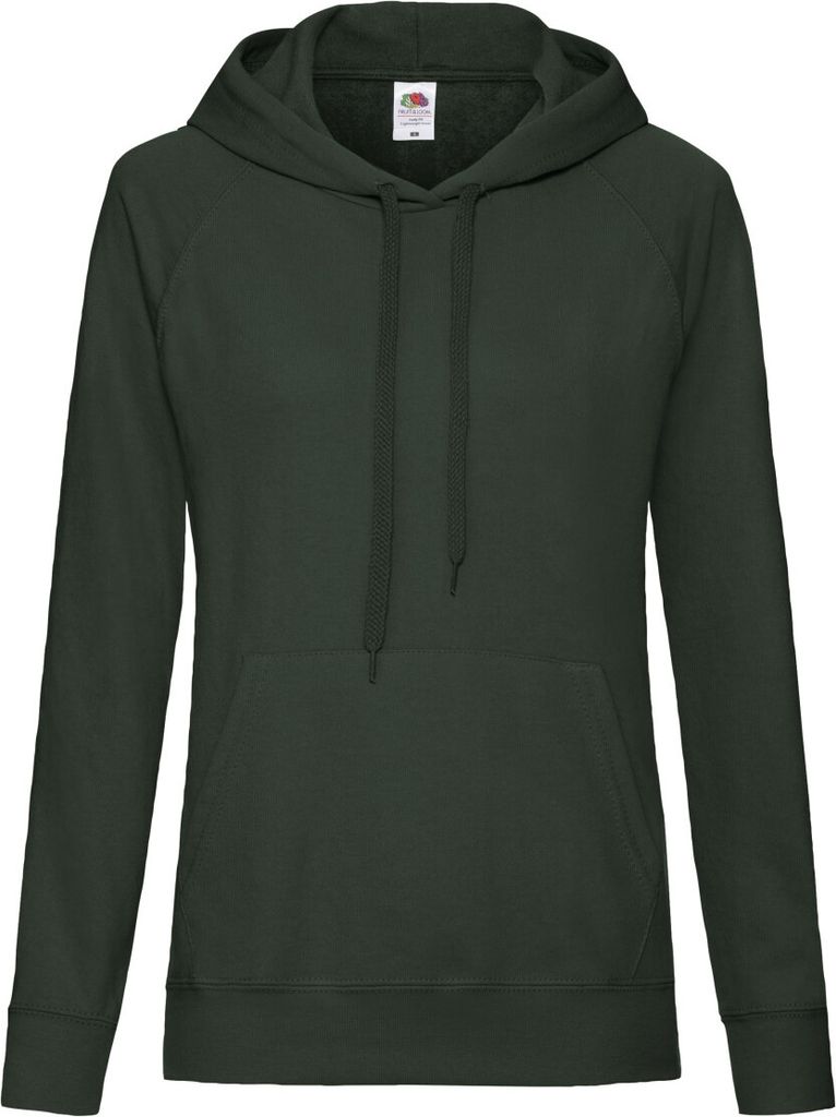 Fruit Of The Loom Damen Kapuzenpullover / Kapuzen-Sweatshirt / Hoodie, tailliert BC2657 (S) (Flaschengrün)