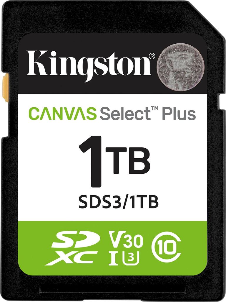 Kingston Canvas Select Plus 1 TB SDXC, Speicherkarte, (UHS-I U3, Class