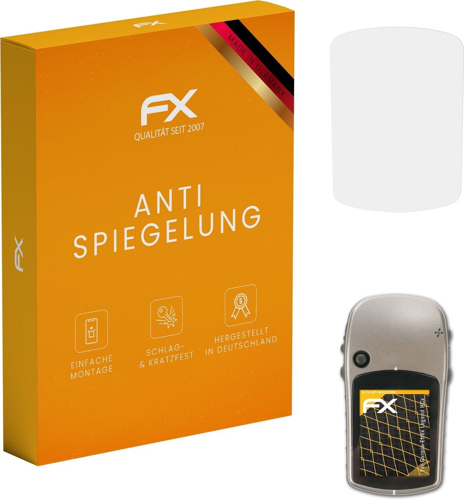 atFoliX FX-Antireflex 3x Schutzfolie kompatibel mit Garmin Etrex Legend HCx Displayfolie