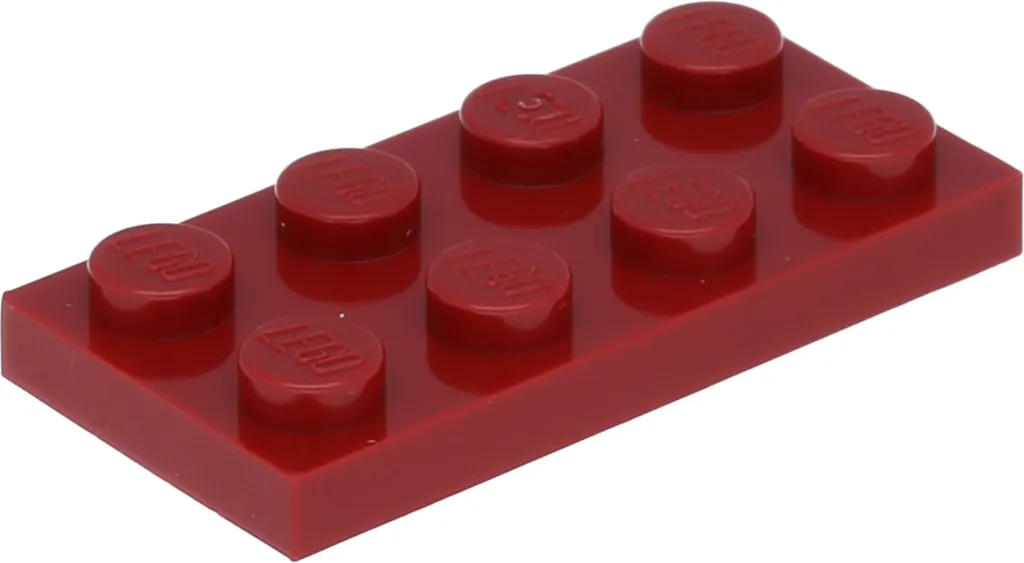 Lot 250 Plaques Lego 2x4 Rouge Foncé - Pour Créations et Dioramas MOC
