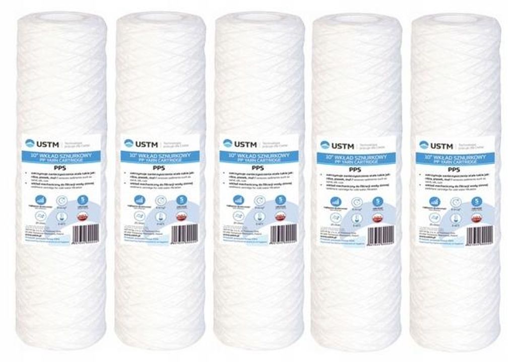 USTM PP5 Gewickelte Filterkerze 10 Zoll 5 Mikron 5 Stück Produktbild 