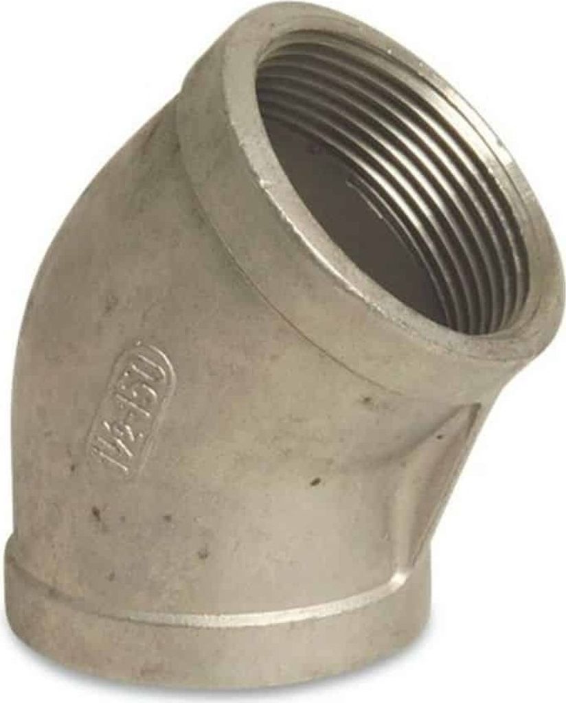 Gewindefitting Edelstahl Winkel 45° 1 1/4" IG