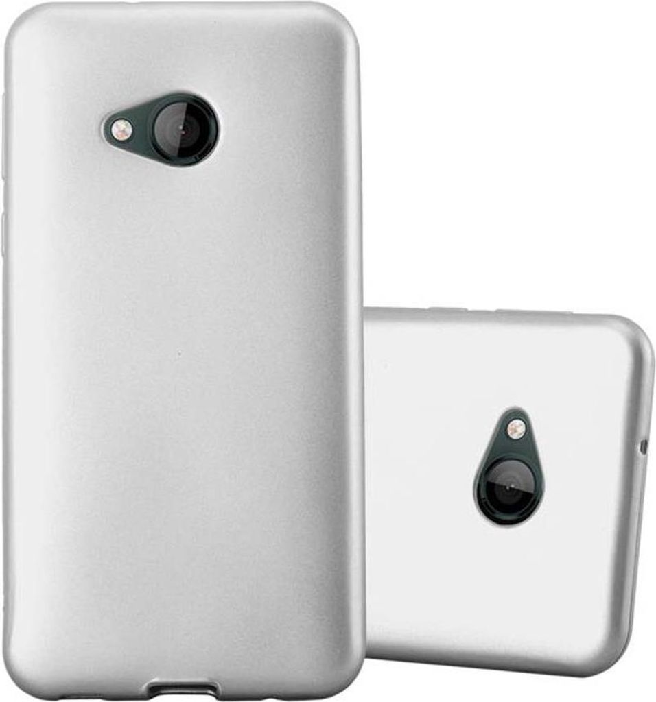 Cadorabo Schutzhülle für HTC U PLAY Hülle in Silber Handyhülle TPU Silikon Etui Cover Case
