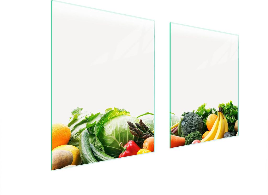 Glasschutzplatte Für Herd 85X52 Gemüse