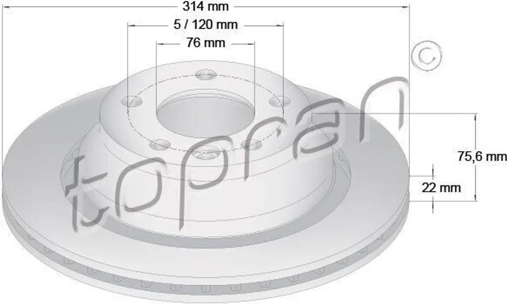 Disque de frein arrière haute performance pour VW Touareg 7L et Transporter T5