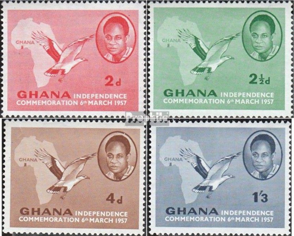 Briefmarken Ghana 1957 Mi 1-4 (kompl.Ausg.) postfrisch Unabhängigkeitsfeier