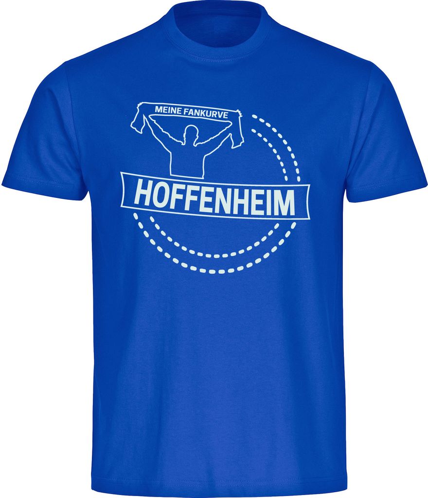 multifanshop Herren T-Shirt - Hoffenheim - Meine Fankurve, blau, Größe L