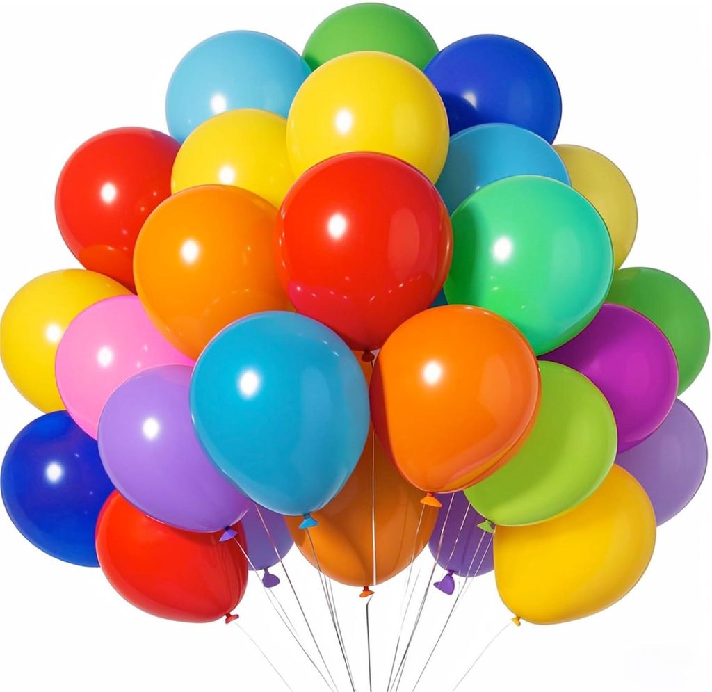 50x Luftballons bunt Ø 35 cm –  Ballons aus Naturkautschuk, Produktbild 