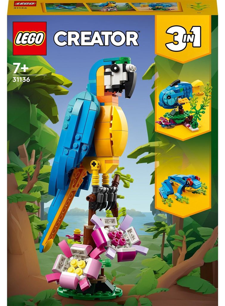 LEGO Creator Pappagallo Esotico 3 In 1 31136 Immagine del prodotto 