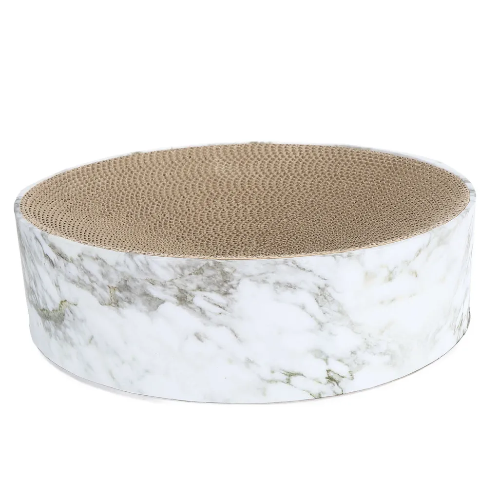 Grattoir rond pour chat haute densité - Griffoir durable anti-dérapant