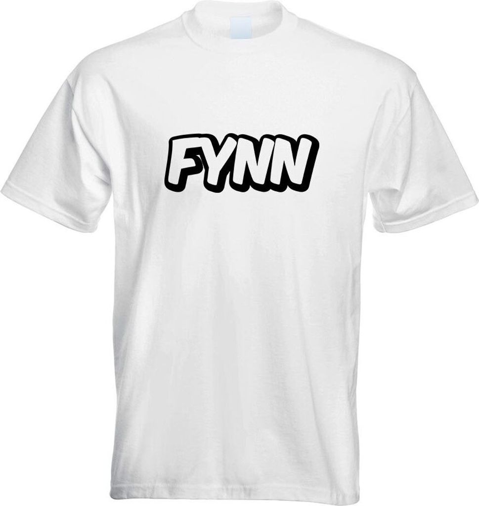 Kiwistar - T-Shirt - Weiss - Fynn Vorname Jungen Motiv Bedruckt Funshirt Design Print - mit Motiv Bedruckt - Funshirt Design - Sport - Freizeit - H...