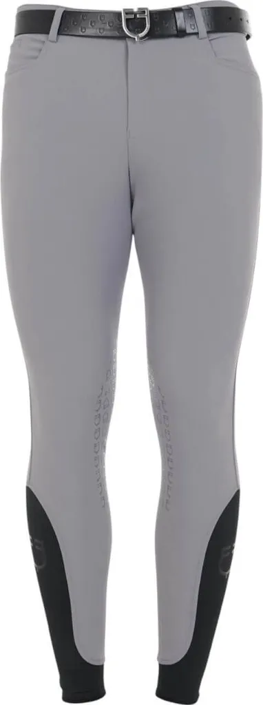 Equestro Culotte Homme Slim Fit Kneegrip Frost Grey Taille 50 Équitation