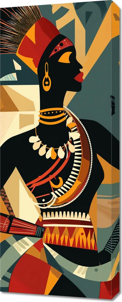Bild 40x100cm Afrikanisches Mosaik