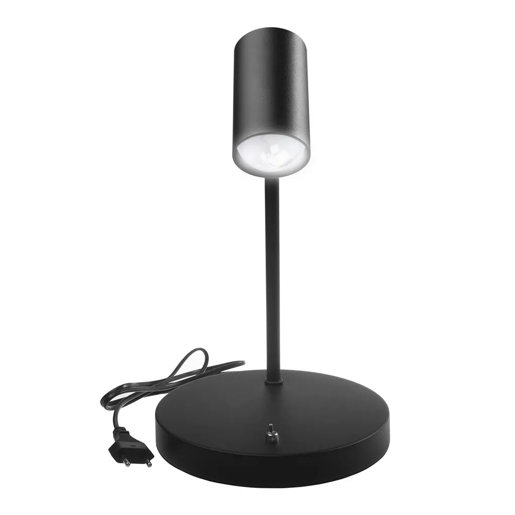 Faretto Tavolo Maclean MCE370 B GU10 Nero + LED 7W Professionale